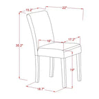 5-Piece Linen White Finish Solid Wood Top - Dining Room Set (Seats-4)