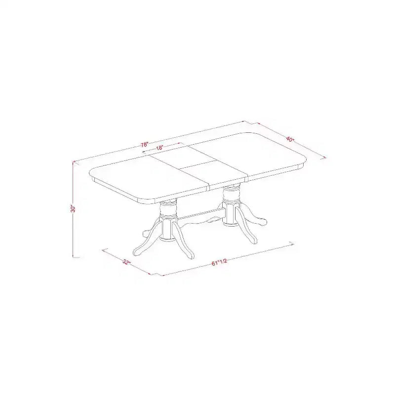 Nordic Dining Room Set - Extension Table & Chairs - Solid Wood Kitchen Set - Saddle Brown Finish