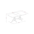 Nordic Dining Room Set - Extension Table & Chairs - Solid Wood Kitchen Set - Saddle Brown Finish