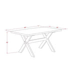 6-Piece Rectangle Distressed Jacobean Finish Solid Wood Top Dining Table with 1-Bench, 4-Chairs