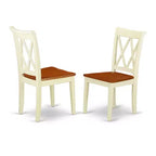 5-Pc Buttermilk and Cherry Solid Wood Top-Dining Room Set-Seats 4