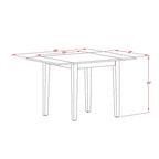 5-Pc Buttermilk and Cherry Solid Wood Top-Dining Room Set-Seats 4