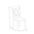 5-Pc Buttermilk and Cherry Solid Wood Top-Dining Room Set-Seats 4