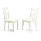 7-Piece Linen White Finish Solid Wood Top Dining Table with 6 Chairs