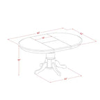 7-Piece Linen White Finish Solid Wood Top Dining Table with 6 Chairs