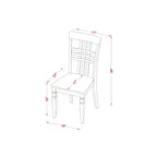 7-Piece Linen White Finish Solid Wood Top Dining Table with 6 Chairs