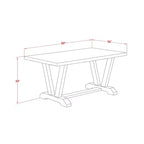 6-Piece Rectangle Natural Oak Finish Solid Wood Top Dining Table with 1-Bench, 4-Chairs