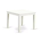 5-Piece Linen White Finish Solid Wood Top - Button Tufted Dining Room Set - Seats 4