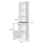 70 Bathroom Storage Cabinet, Tall Storage Cabinet with Doors for Kitchens, Bathrooms, Living Room, Natural