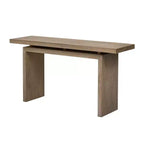 Modern Entryway Console Table with Floating Top, Slim Ash Veneer Hallway Table for Living Room, Foyer, or Entry