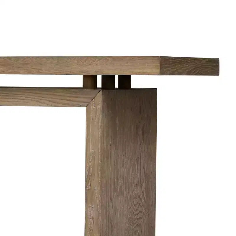 Modern Entryway Console Table with Floating Top, Slim Ash Veneer Hallway Table for Living Room, Foyer, or Entry