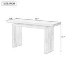 Modern Entryway Console Table with Floating Top, Slim Ash Veneer Hallway Table for Living Room, Foyer, or Entry