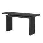 Modern Entryway Console Table with Floating Top, Slim Ash Veneer Hallway Table for Living Room, Foyer, or Entry
