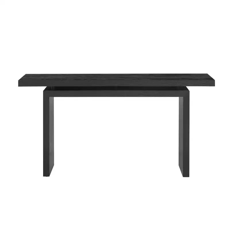 Modern Entryway Console Table with Floating Top, Slim Ash Veneer Hallway Table for Living Room, Foyer, or Entry