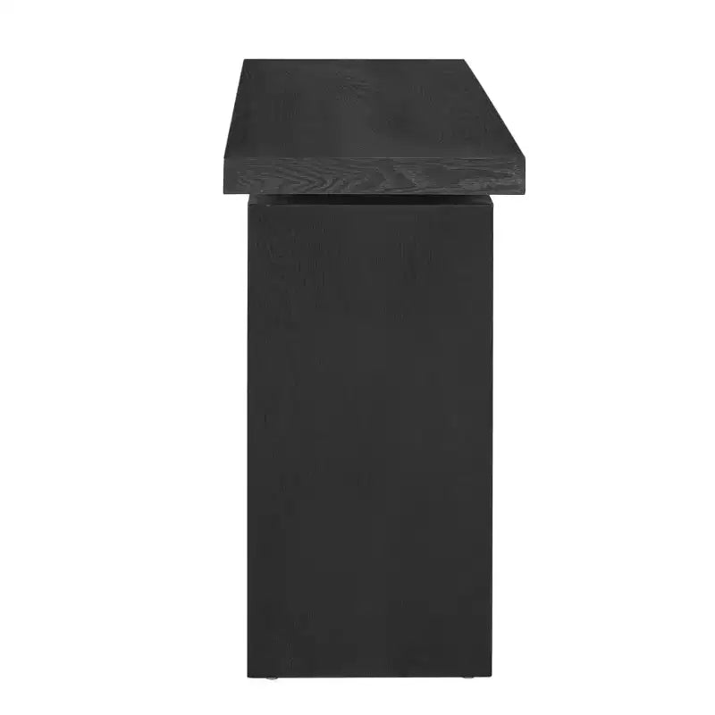 Modern Entryway Console Table with Floating Top, Slim Ash Veneer Hallway Table for Living Room, Foyer, or Entry