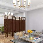 6 Panel Folding Room Divider Portable Privacy Screen Wave Fiber Room Partition for Home Office