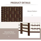 6 Panel Folding Room Divider Portable Privacy Screen Wave Fiber Room Partition for Home Office