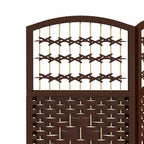 6 Panel Folding Room Divider Portable Privacy Screen Wave Fiber Room Partition for Home Office