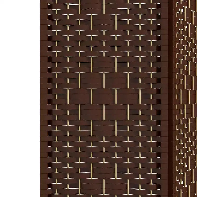 6 Panel Folding Room Divider Portable Privacy Screen Wave Fiber Room Partition for Home Office