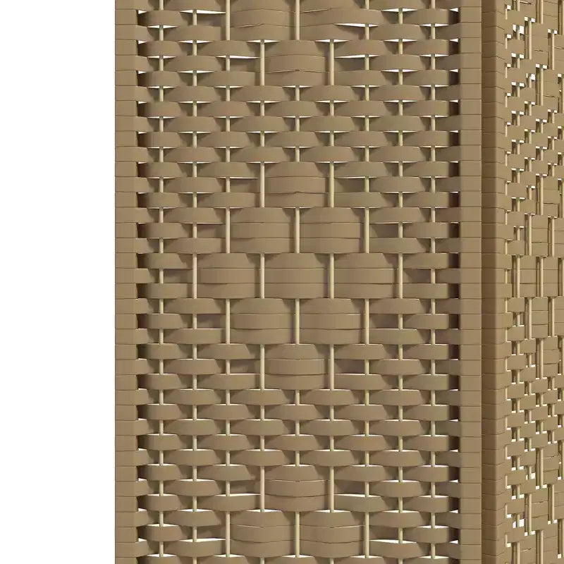 6 Panel Folding Room Divider Portable Privacy Screen Wave Fiber Room Partition for Home Office