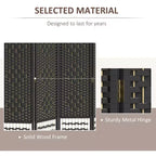 6 Panel Folding Room Divider Portable Privacy Screen Wave Fiber Room Partition for Home Office