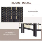 6 Panel Folding Room Divider Portable Privacy Screen Wave Fiber Room Partition for Home Office