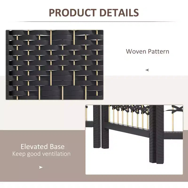 6 Panel Folding Room Divider Portable Privacy Screen Wave Fiber Room Partition for Home Office