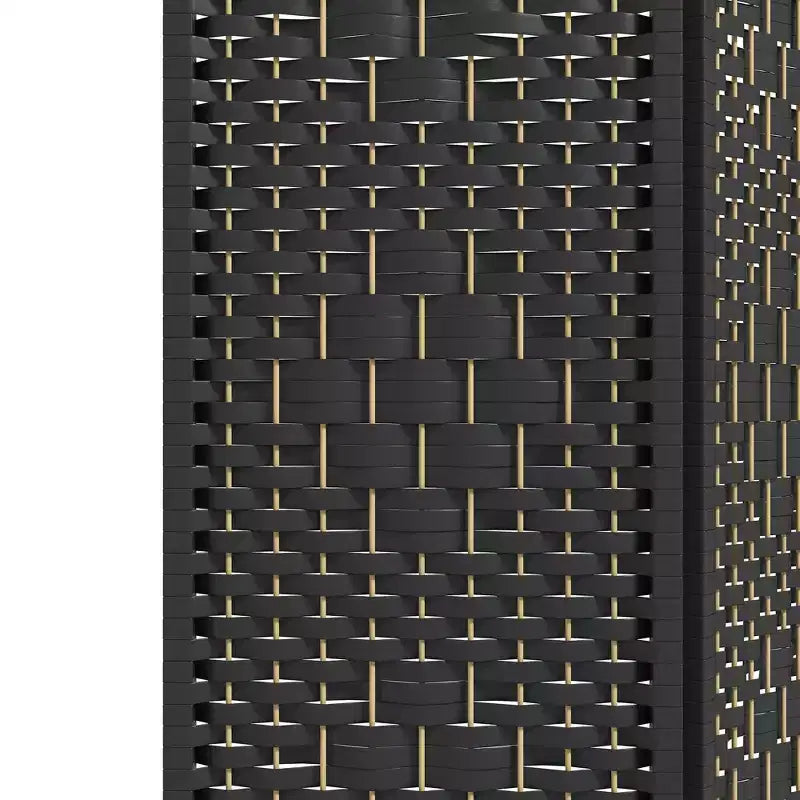 6 Panel Folding Room Divider Portable Privacy Screen Wave Fiber Room Partition for Home Office