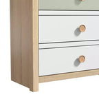 5-Drawer Chest with Mixed Color Fronts in Oslo Oak 30.7 W x 15.7 D x 46.2 H