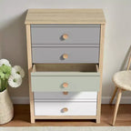 5-Drawer Chest with Mixed Color Fronts in Oslo Oak 30.7 W x 15.7 D x 46.2 H