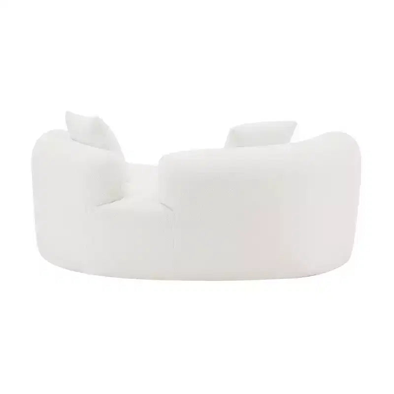 66.93Modern Upholstered Teddy Velvet Curved Loveseat Sofa for Small Spaces & Apartments, No Assembly Required