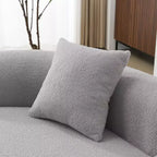 66.93Modern Upholstered Teddy Velvet Curved Loveseat Sofa for Small Spaces & Apartments, No Assembly Required