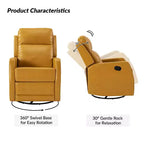 Coral Swivel Recliner with Metal Base Set of 2