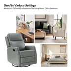 Coral Swivel Recliner with Metal Base Set of 2