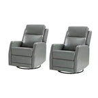 Coral Swivel Recliner with Metal Base Set of 2|ARTFUL LIVING DESIGNS
