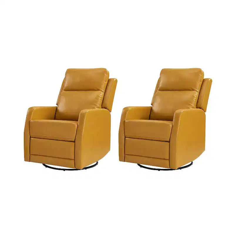 Coral Swivel Recliner with Metal Base Set of 2