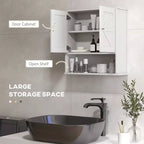 Farmhouse Bathroom Medicine Cabinet, Wall Cabinet with Barn Doors and Adjustable Shelf for Laundry Room
