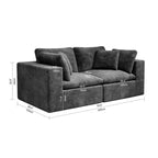 Verlano Modular Plush Corduroy Upholstered Sectional Sofa