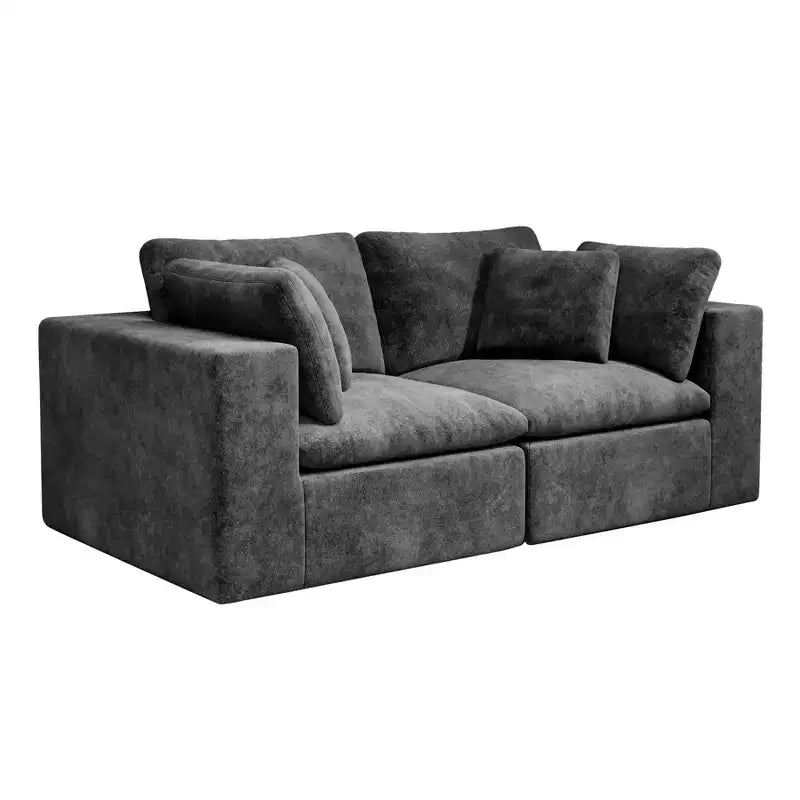 Verlano Modular Plush Corduroy Upholstered Sectional Sofa