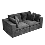 Verlano Modular Plush Corduroy Upholstered Sectional Sofa
