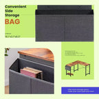 50 L-Shaped Computer Desk with Side Storage Bag,Corner Desks with CPU Stand& Metal Frame,Gaming Desk for Home Office Dorm Studying Room
