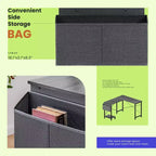 50 L-Shaped Computer Desk with Side Storage Bag,Corner Desks with CPU Stand& Metal Frame,Gaming Desk for Home Office Dorm Studying Room