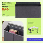 50 L-Shaped Computer Desk with Side Storage Bag,Corner Desks with CPU Stand& Metal Frame,Gaming Desk for Home Office Dorm Studying Room