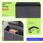 50 L-Shaped Computer Desk with Side Storage Bag,Corner Desks with CPU Stand& Metal Frame,Gaming Desk for Home Office Dorm Studying Room