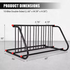 Commercial Floor Bike Rack Stand Heavy Duty,5/10 Bike Parking Rack,Steel Outdoor Bike Rack for Garages,Stores,Schools,Solid & Easy to Assemble