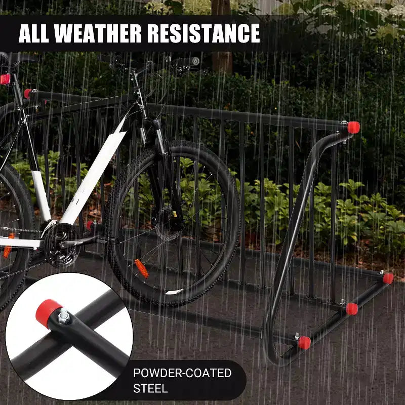 Commercial Floor Bike Rack Stand Heavy Duty,5/10 Bike Parking Rack,Steel Outdoor Bike Rack for Garages,Stores,Schools,Solid & Easy to Assemble