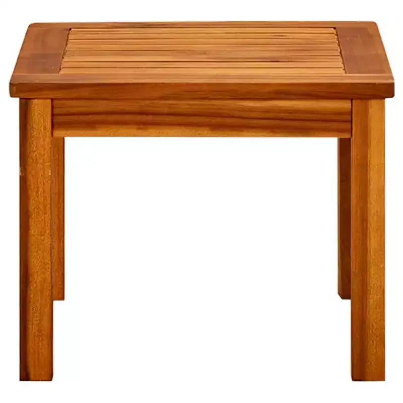 Coffee Table Natural Wood Solid Acacia Wood - 17.7 x 17.7 x 14.2