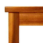 Coffee Table Natural Wood Solid Acacia Wood - 17.7 x 17.7 x 14.2