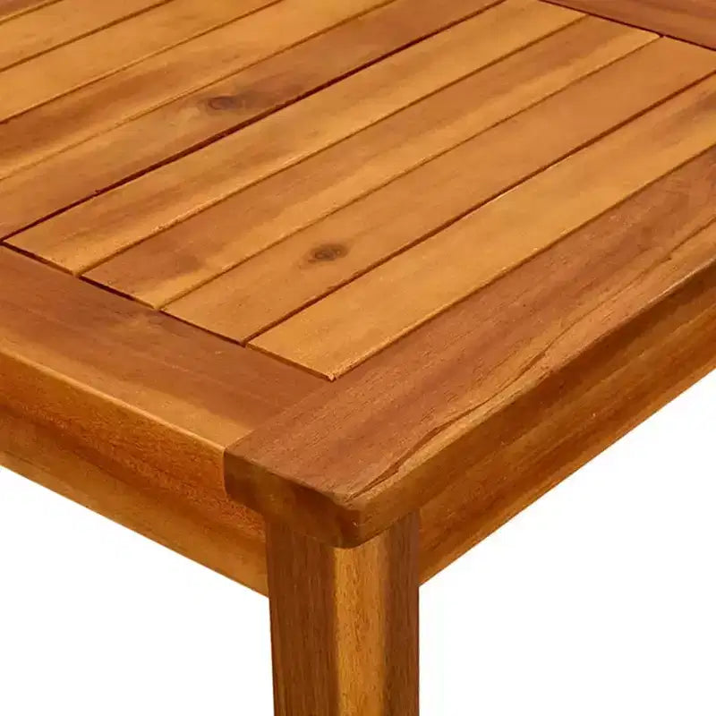 Coffee Table Natural Wood Solid Acacia Wood - 17.7 x 17.7 x 14.2