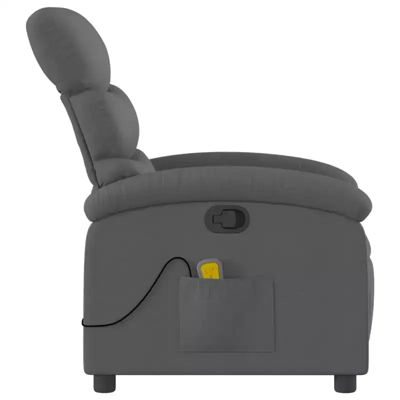 Massage Recliner Chair - Light Gray Manual Push Back